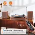 thumbnail image 5 of Tocadiscos de vinilo TANLANIN Vintage Bluetooth Stereo, 5 of 5