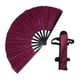 thumbnail image 4 of Abanico de Kung Fu chino plegable con purpurina, decoración de pared para festivales y fiestas. Rosa rojo, 4 of 9