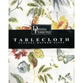 thumbnail image 4 of Colorful Butterflies Dragonflies Among Blossoming Garden Floral Design Vinyl Flannel Back Tablecloth (52" x 70" Oblong), 4 of 4