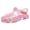 Pink, variant on Girls Light Up Crystal Jelly Sandals Closed Toe Bow Decor Glowing Slippers Non-Slip for Beach Summer Party, Size 25-32