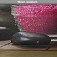 thumbnail image 6 of Ambesonne Spa Place Mats Set of 4, Black Stones, Standard Size, Fuchsia Black and Green, 6 of 6