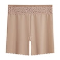 thumbnail image 5 of Women's Cooling Slip Shorts for Under Dresses Anti Chafing Shorts - 4-Way Stretch Nylon, Stay-Put Lace, Thin Waist,Light Brown 2XL, 5 of 5