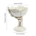 thumbnail image 3 of Honeeladyy 1pc Skeleton Hand Skull Fruit Bowl Skeleton Hands Candy Bowl Dish Halloween Skeleton Hand Holders Halloween Bowl Home Decor Resin Tray Desktop Office Dessert Plate White, 3 of 5