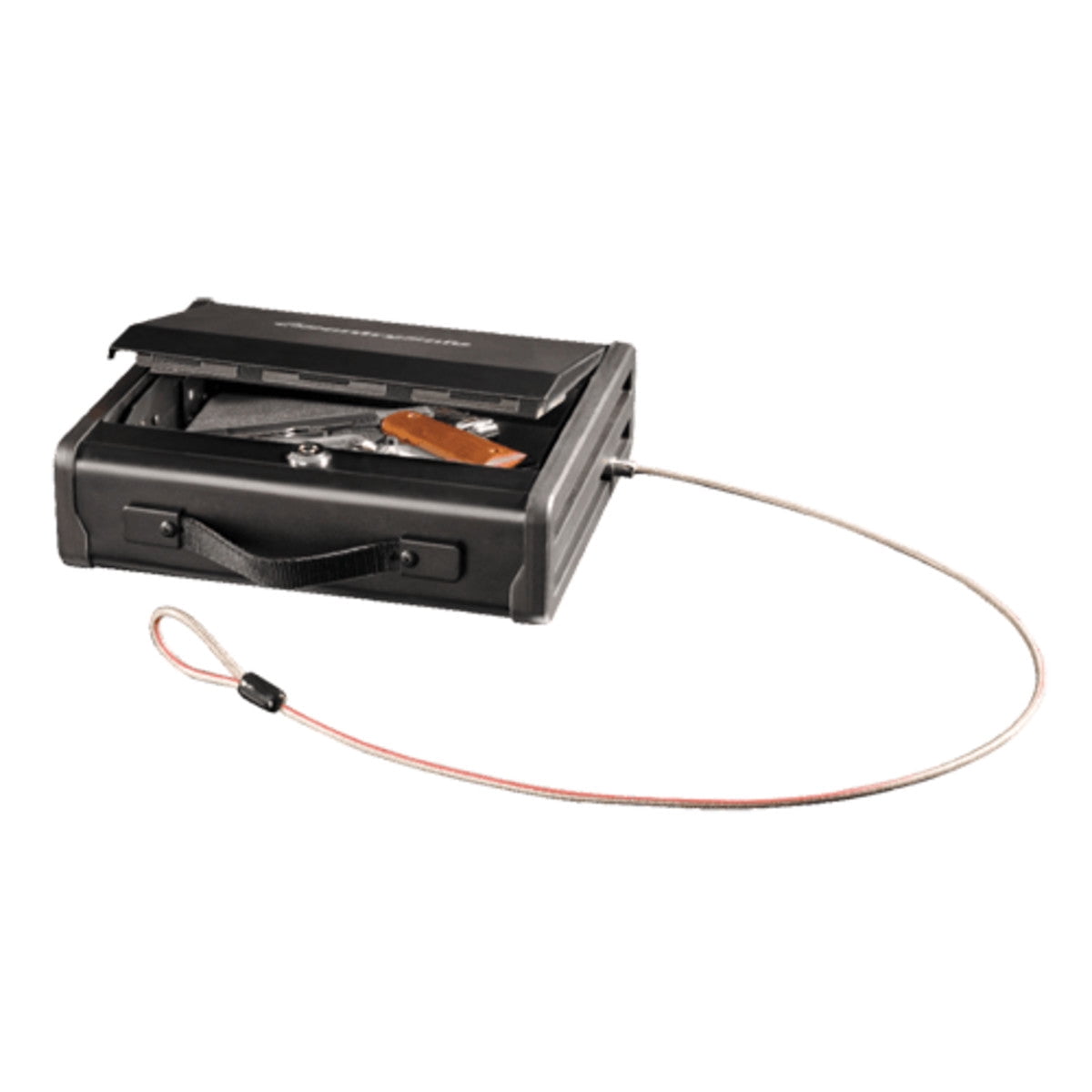 SentrySafe PP1K Steel Portable Safe with Tethering Cable, 3.3 in x 11.3 in x 10.0 in, Black