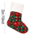 thumbnail image 3 of Classic Christmas Stocking. Red Christmas Tree Hanging Stockings with White Snowflakes Decoration for Family Christmas Holiday Xmas Gift (Small 9 Inch), 3 of 6