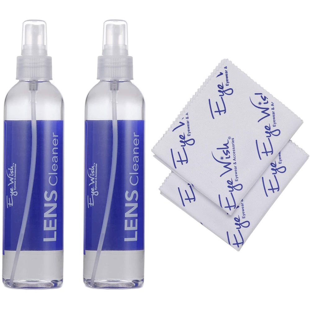 Eyeglass Lens Cleaner Spray 2 Pack of 8oz Glasses Cleaning Spray & 2