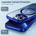 thumbnail image 4 of JETech Electroplated Case for iPhone 13 Pro Max 6.7-Inch, Camera Lens Full Protection, Compatible with MagSafe Wireless Charging, Shockproof Soft TPU Phone Cover (Deep Blue), 4 of 7