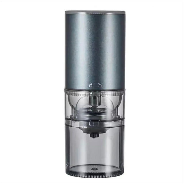 Molinillo de Café Eléctrico de Acero Inoxidable, Recargable por USB, con Apagado Automático y Ajuste Externo.