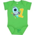 thumbnail image 3 of Inktastic Rocket Spaceship Happy First Birthday Boys or Girls Baby Bodysuit, 3 of 5