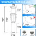 thumbnail image 2 of Desagüe para lavabo de baño ENCMY de níquel cepillado con sistema emergente y antiobstrucción, 2 of 7