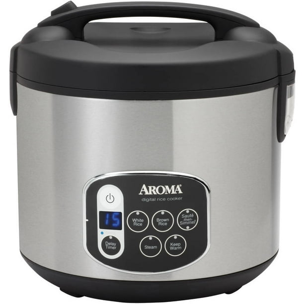 Aroma 20-Cup (Cooked) Digital Rice Cooker and Food Steamer - Walmart ...