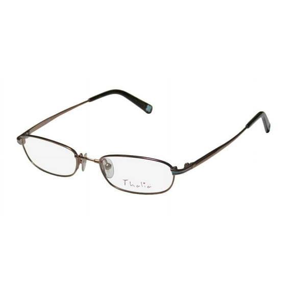 NEW THALIA TELMA WOMENS/LADIES DESIGNER FULL-RIM SHINY BROWN FLEXIBLE HINGES CUTE RUN SMALL FRAME DEMO LENSES 45-16-130 EYEGLASSES/EYE GLASSES