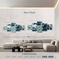 thumbnail image 4 of Elephant Stock Blue On Blue Wall Art - Horizontal Multi Panel Canvas - Living Room Wall Decor - Floral And Botanical Multi Panel - Blue And Gray Decor By Carol Robinson - 80" x 36", 4 of 8