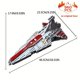 thumbnail image 2 of 67106 High-tech Venator Attack Cruiser Fighter Destroyer Brick Technical Model Building Blocks Space Ship Toys Birthday Gifts, 2 of 4