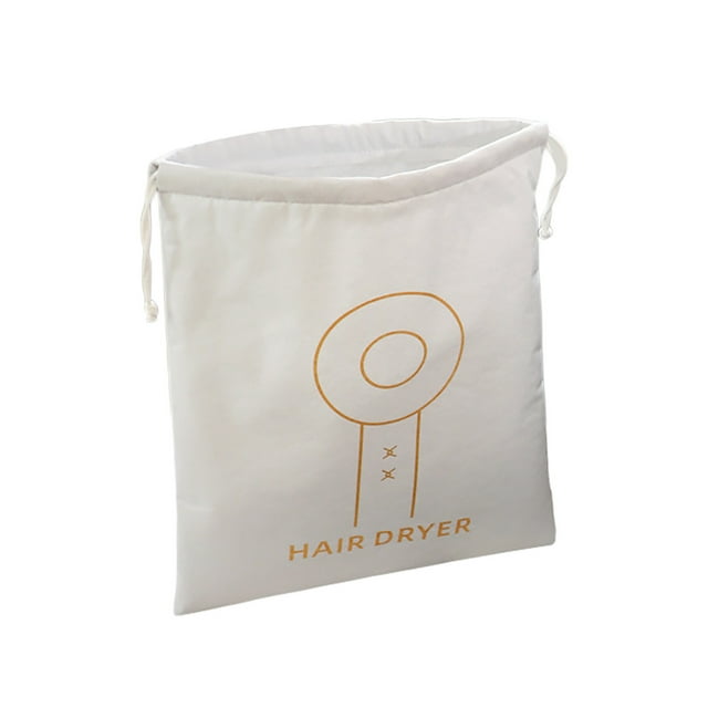 Sac de Sèche-Cheveux en Cuir, Pochette Anti-Poussière à Cordon, Rangement Imperméable, Design Compact pour Voyage, pour Usage Salon-Hôtel, Protège les Outils Capillaires, Matériau Robuste, Équipement de Styliste, Portable Akmoler / Pu, B