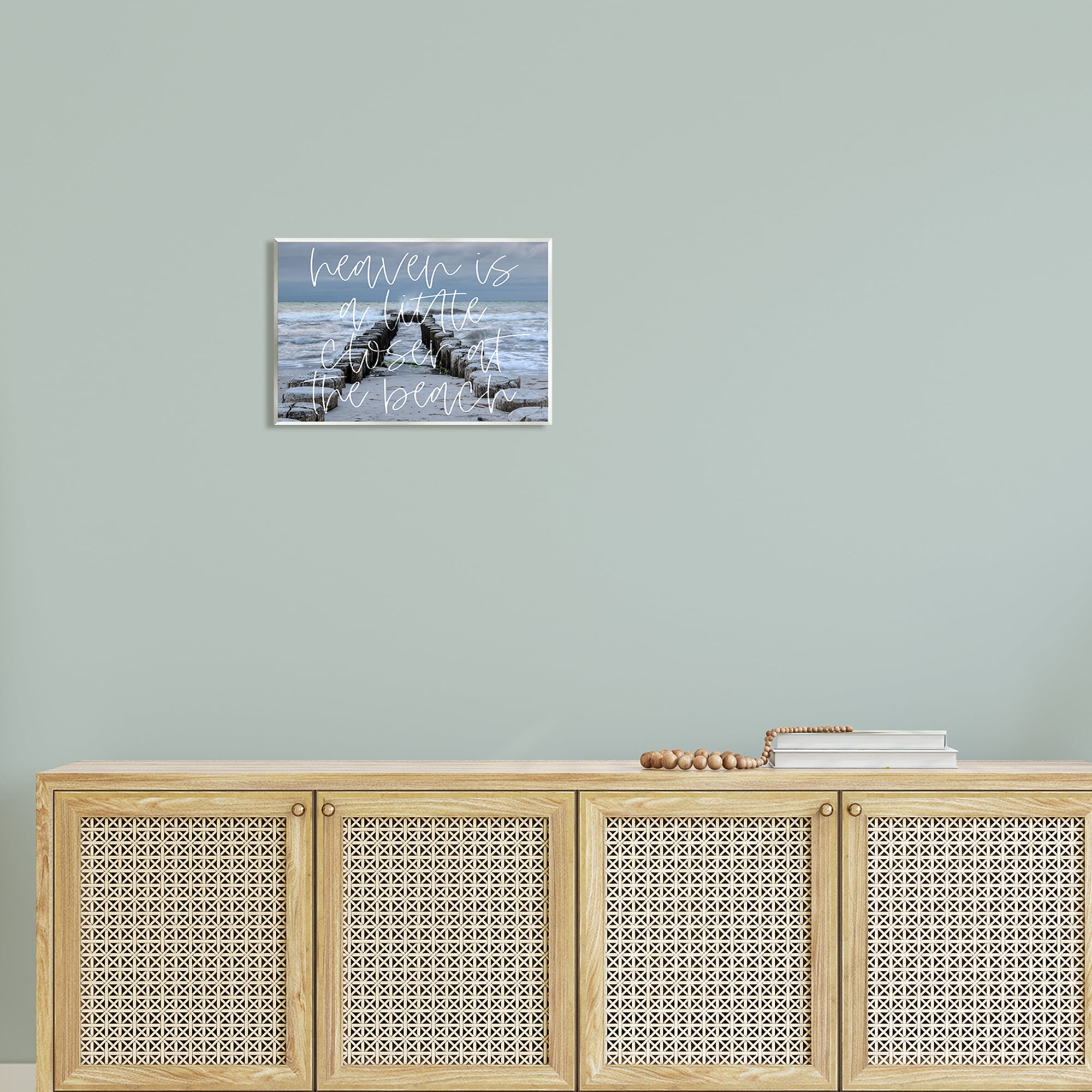 Stupell Heaven Closer At Beach Coastal Landscape Painting Wall Plaque Unframed Art Print Wall Art