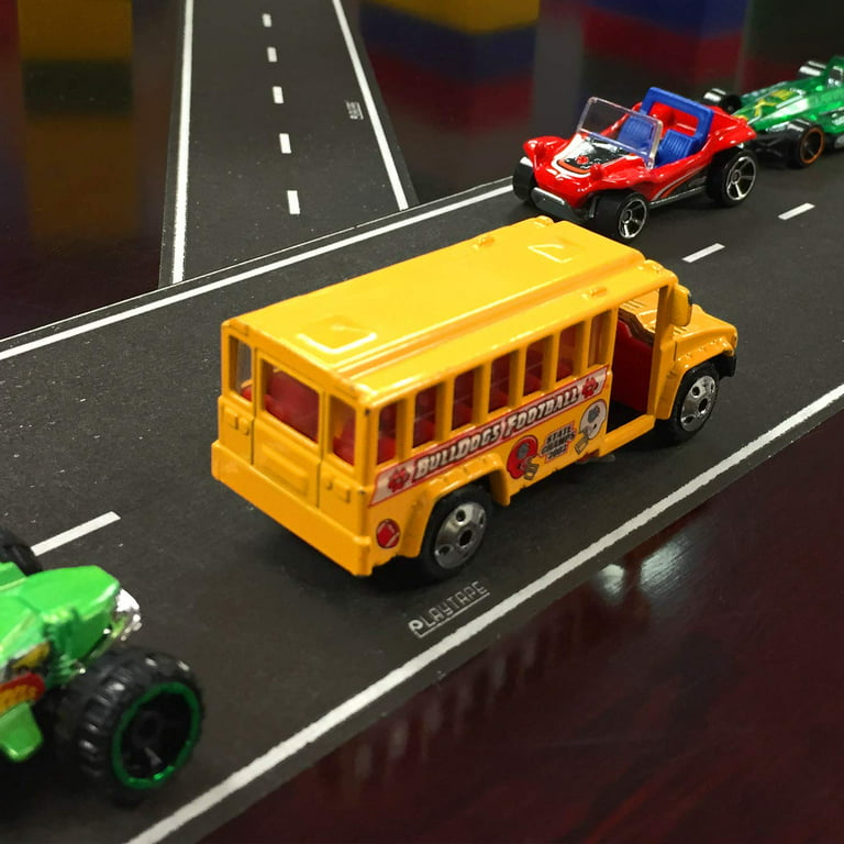 Road Tape Diecast Toy Trucks Set- Reusable, Realistic Road Tape