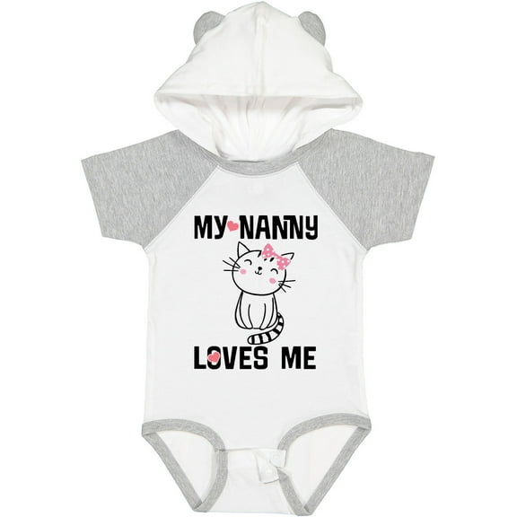 Inktastic My Nanny Loves Me Girl Grandchild Girls Baby Bodysuit