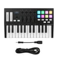thumbnail image 2 of WORLDE Panda MINI II Portable 25-Key USB MIDI Keyboard Controller with 8 RGB Backlit Trigger Pads 4 Assignable Control Knobs 4 Assignable Sliders, 2 of 7