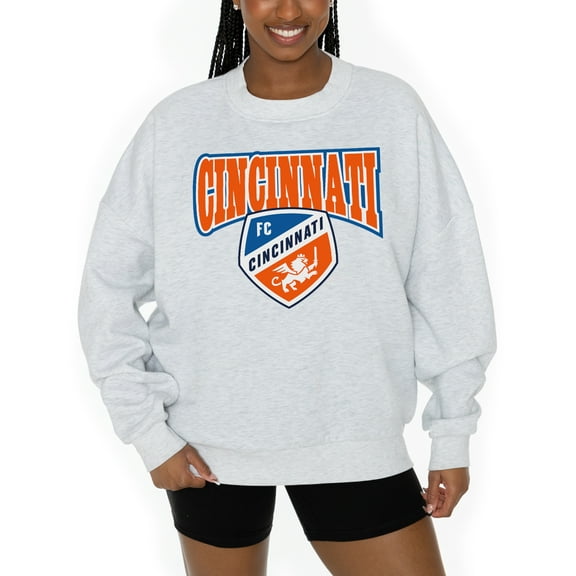 Women's Gameday Couture Ash FC Cincinnati Pitch Pride Pullover Sweatshirt