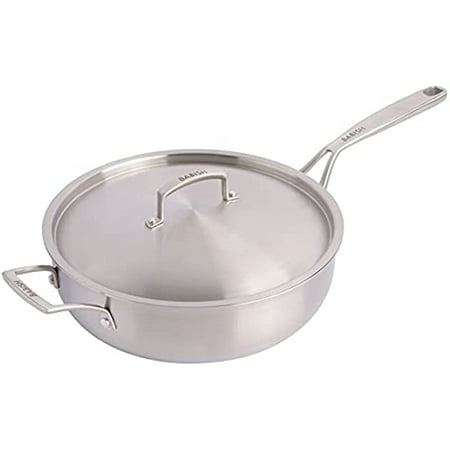 

Babish Tri-Ply Stainless Steel Saute Pan w/Lid 5-Quart