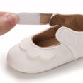 thumbnail image 7 of Krdevn Toddler Girls' Scallop Mary Jane Shoes, Adjustable Hook and Loop Strap Round Toe Lightweight Soft Sole Non- Casual Crib Shoes for Spring,Sizes 12-18 Months, 7 of 7