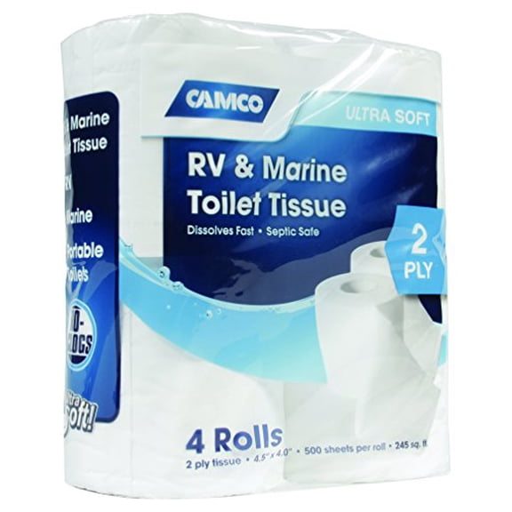 RV & Marine Biodegradable Toilet Tissue – 4 Rolls
