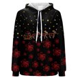 thumbnail image 4 of Chandail en Molleton Oversize de Noël pour Femmes Mode Imprimé Pull Tops Manches Longues Blouse à Capuche Chandail en Molleton Cadeau de Noël en Solde, 4 of 5