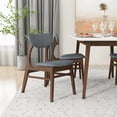 thumbnail image 4 of Duke Modern Solid Wood Walnut Kitchen & Dining Room Table and Chairs for 4, 4 of 6