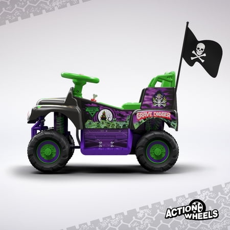 6V GRAVE DIGGER RIDE ON CAR MONSTER TRUCK MONSTER JAM GRAPHICS FOR BOYS & GIRLS 18-36 MONTHS