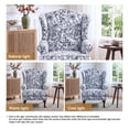 thumbnail image 4 of DREAMSIDEA Wingback Accent Chair for Living Room High Back Accent Armchair with Retro Wood Legs,Single Upholstered Chairs Reading Chair-Rococo Black, 4 of 4