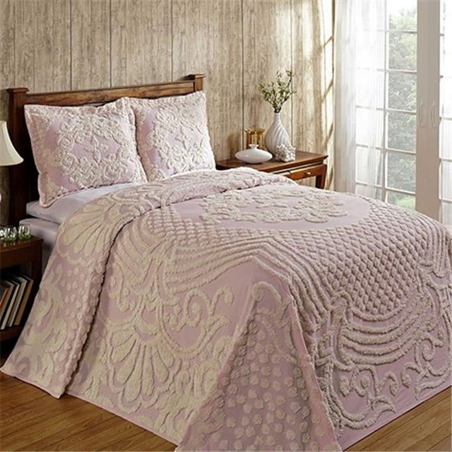 Better Trends BSFL3PCQUPI Better Trends Collection Florence Ensemble Couvre-Lit Queen 100 % Coton Rose