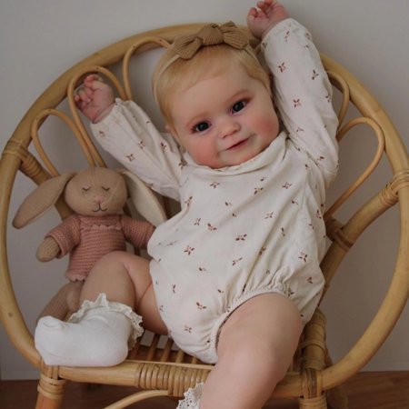 50 CM 3D-paint Skin Art Reborn Bebe With Vein Full Vinyl Baby Doll Toy Maddie For Girl Smiling Toddler Lifelike Gift Can be Bath