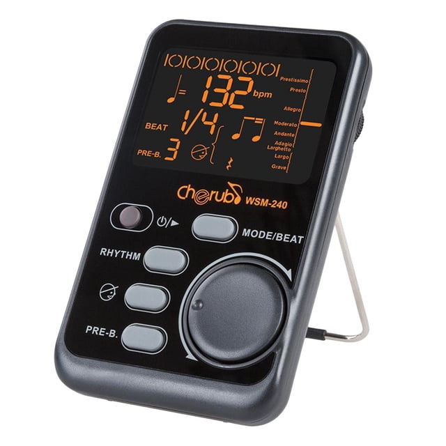 Sintonizador de Metrónomo Digital LCD Portátil Beat Tempo para Violín, Guitarra, Bajo de Batería Baoblaze Metrónomo de guitarras