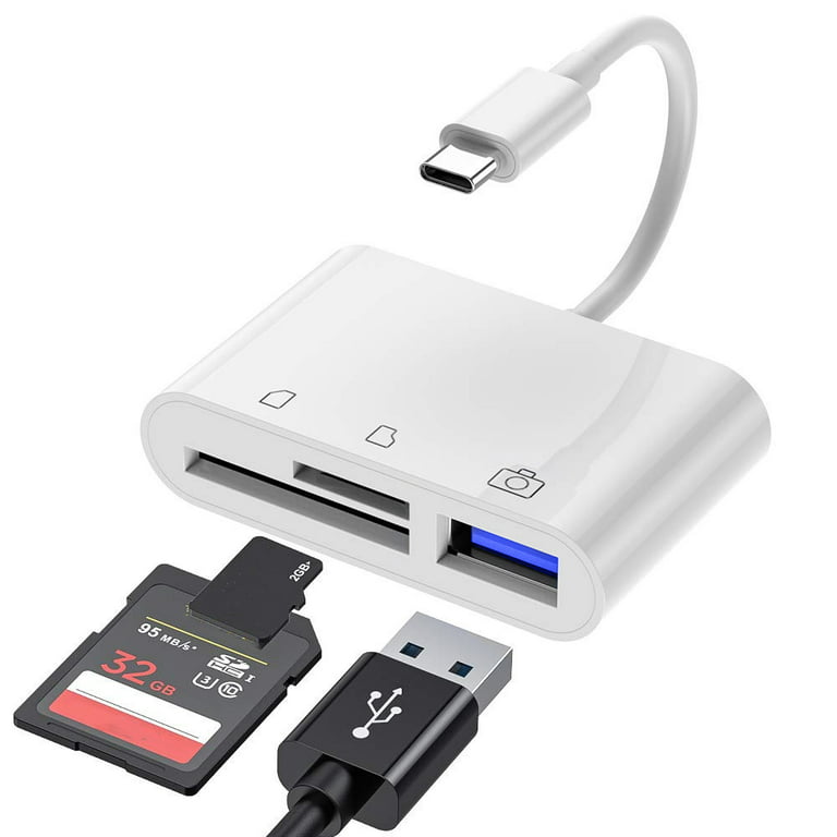3-in-1 Type C to USB A with MicroSD reader