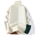 thumbnail image 3 of Suéter de lana de lujo de alta gama para hombre, jersey de cuello alto atractivo, suéteres navideños suaves y cálidos para hombre, otoño e invierno, 2024, 3 of 4