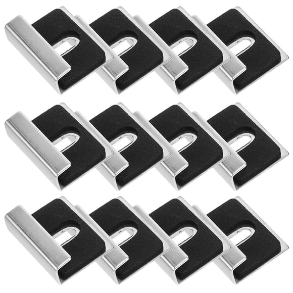 EcoNesxp 12pcs Stainless Steel Mirror Clips Mirror Bracket Fixing Clips Stainless Steel Mirror Clips for Frameless Car Windows 12pcs