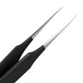 thumbnail image 4 of Ingrown Hair Tweezers | Pointed Tip Black |Precision Stainless Steel Extra Sharp and Perfectly Aligned for Treatment & Splinter Removal For Men Women By Tweezees, 4 of 4