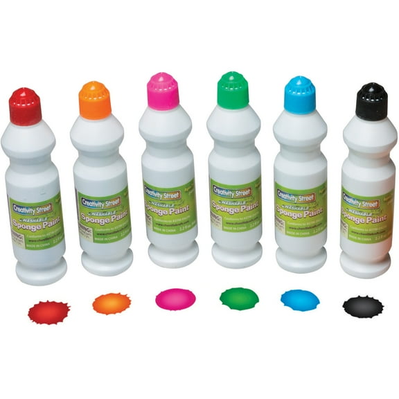 Creativity Street, PAC2400, Sponge Paint Set, 6 / Set