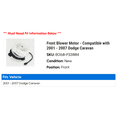thumbnail image 2 of Front Blower Motor - Compatible with 2001 - 2007 Dodge Caravan 2002 2003 2004 2005 2006, 2 of 3