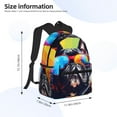 thumbnail image 4 of JUNZAN Rainbow Bulldog Sunglasses for Laptop Backpack for Women Men,Casual Backpack Travel Daypack Computer Bag Fit for Travel Hiking Weekend, 4 of 6