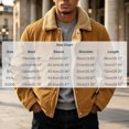 thumbnail image 2 of Ceisia Mens Lapel Corduroy Sherpa Lined Button Front Warm Winter Jacket Coat Yellow XXXXL Gift, 2 of 7