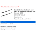 thumbnail image 2 of Door Window Belt Weatherstrip Set 2 Piece Set - Compatible with 1988 - 2000 GMC C2500 1989 1990 1991 1992 1993 1994 1995 1996 1997 1998 1999, 2 of 2