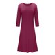 thumbnail image 5 of ICHUANYI Clearance Women Fashion Comfortable Button V-Neck Solid Color Casual Dress(Hot Pink, XXL) ICHUANYI WER2023081400912, 5 of 9