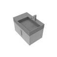 thumbnail image 3 of Amazon 30" Gray Wood Floating Vanity with Gray Top and Brushed Nickel Trim, 3 of 10