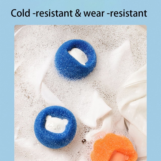 mmirethe Boule de Lavage Vêtements Boules de Machine à Laver Anti-Enroulement Peluches Bleu 1Ensemble