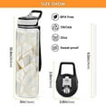 thumbnail image 3 of Geometry Marble 32oz Water Bottles with Straw Tritan Leakproof Sports Bottle BPA Free Clear for Fitness Gym Swimming Cycling, 3 of 7
