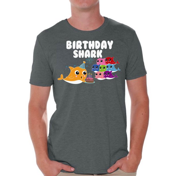 Awkward Styles Shark Gifts Tshirt For Dad Shark Birthday Party Kids B Day Collection Shark Outfit Shark Men S T Shirt Shark Themed Party Kids Party Outfit For Grandpa Lovely Shark Shirt For Husband