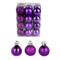 thumbnail image 1 of npkgvia Christmas Decorations,Hanging Decor,Christmas Tree Pendant Christmas Decoration Ball Plastic Christmas Display Ball Pendant 3cm 24PCS,Clearance, 1 of 6