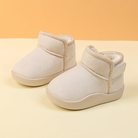 

Children‘s cotton shoes baby snow boots large cotton fleece-lined thick soft bottom 1-6 years old winter children‘s shoes